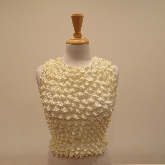 Women F.C One Size Fits Most Bubble Crinkle Popcorn Sleeveless Stretchy Tank Top - Picture 1 of 5